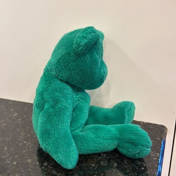 Large Erin the Emerald Green Irish Bear - TY Beanie Buddy, Ireland, Country Bear - Picture 5 of 6